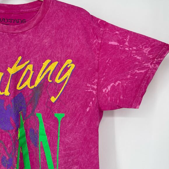 Wu-Tang Clan Live At The Fever II The Bronx T-Shirt Hot Pink Acid Wash Large - Picture 3 of 5
